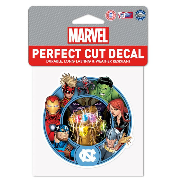 Wholesale-North Carolina Tar Heels / Marvel (c) 2021 MARVEL Perfect Cut Color Decal 4" x 4"