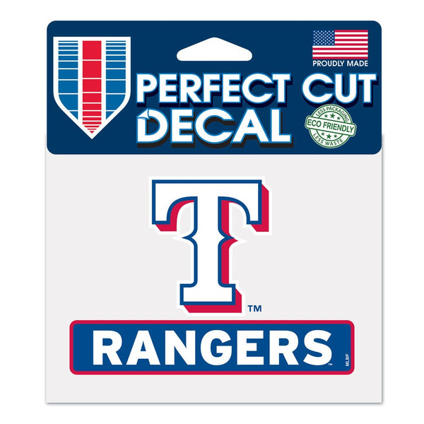 Texas Rangers Perfect Cut Color Decal 4.5" x 5.75"