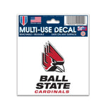 Wholesale-Ball State Cardinals Multi-Use Decal 3" x 4"