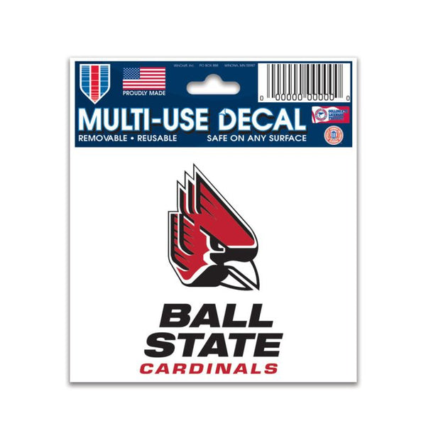 Wholesale-Ball State Cardinals Multi-Use Decal 3" x 4"