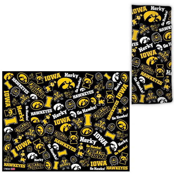 Wholesale-Iowa Hawkeyes Scatter Print Fan Wraps