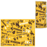 Wholesale-Wyoming Cowboys Scatter Print Fan Wraps