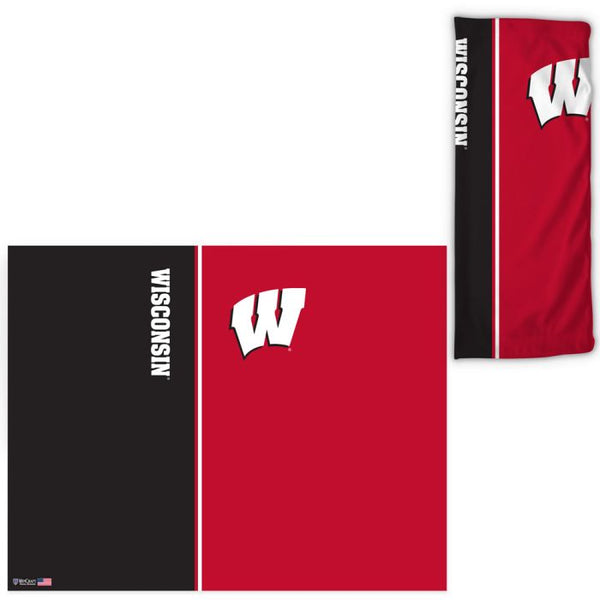 Wholesale-Wisconsin Badgers Vertical Split Fan Wraps