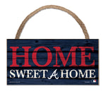 Atlanta Braves Wood Sign w/Rope 5" x 10"