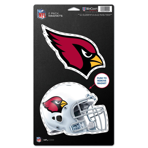 Arizona Cardinals 2 Pack Magnets 5" x  9"