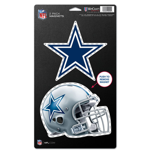 Dallas Cowboys 2 Pack Magnets 5" x  9"