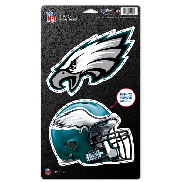 Philadelphia Eagles 2 Pack Magnets 5" x  9"