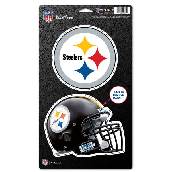 Pittsburgh Steelers 2 Pack Magnets 5" x  9"
