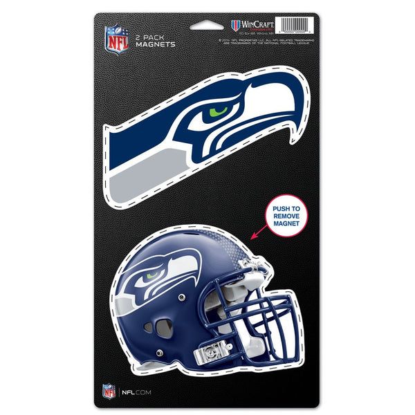 Seattle Seahawks 2 Pack Magnets 5" x  9"