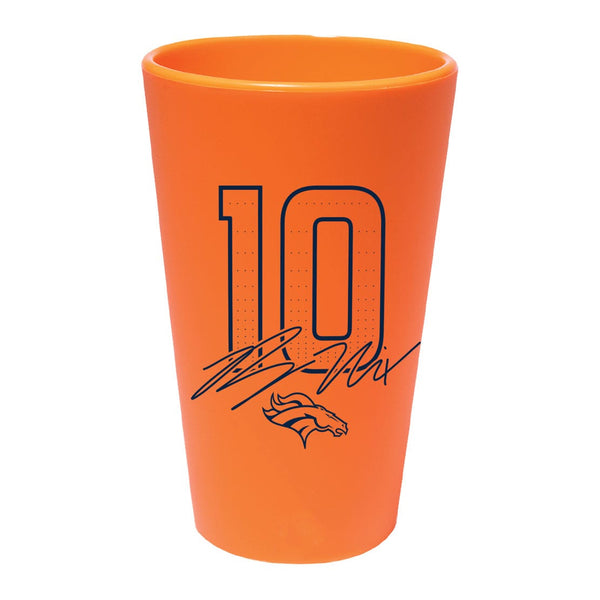 Denver Broncos 16 oz Silicone Pint Glass Bo Nix