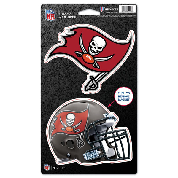 Tampa Bay Buccaneers 2 Pack Magnets 5" x  9"