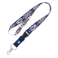 UConn Huskies Husky Logo Lanyard w/detachable buckle 1"