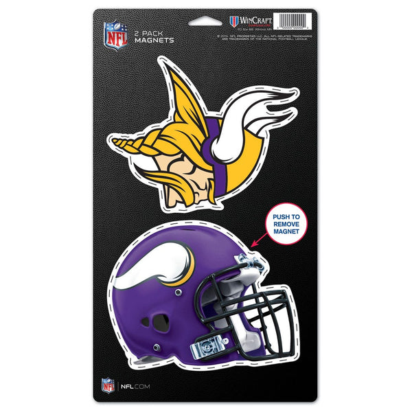 Minnesota Vikings 2 Pack Magnets 5" x  9"