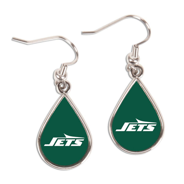 New York Jets Earrings Jewelry Carded Tear Drop