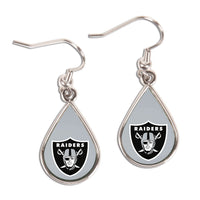Las Vegas Raiders Earrings Jewelry Carded Tear Drop