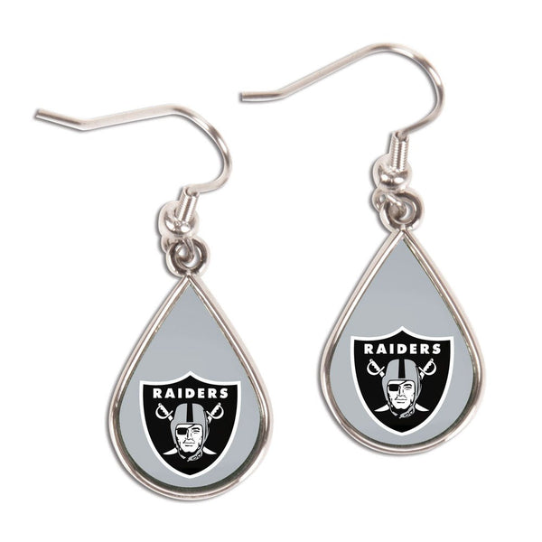 Las Vegas Raiders Earrings Jewelry Carded Tear Drop
