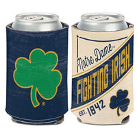 Wholesale-Notre Dame Fighting Irish VINTAGE/SHAMROCK Can Cooler 12 oz.