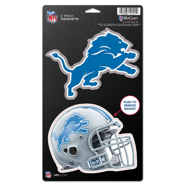 Detroit Lions 2 Pack Magnets 5" x  9"