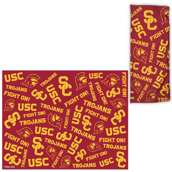 Wholesale-USC Trojans Scatter Print Fan Wraps