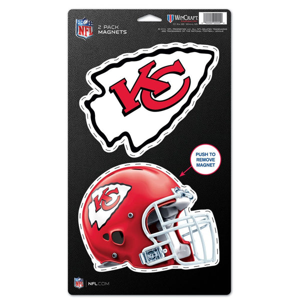 Kansas City Chiefs 2 Pack Magnets 5" x  9"