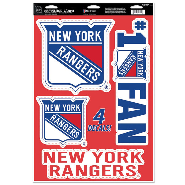 New York Rangers Multi-Use Decal 11" x 17"