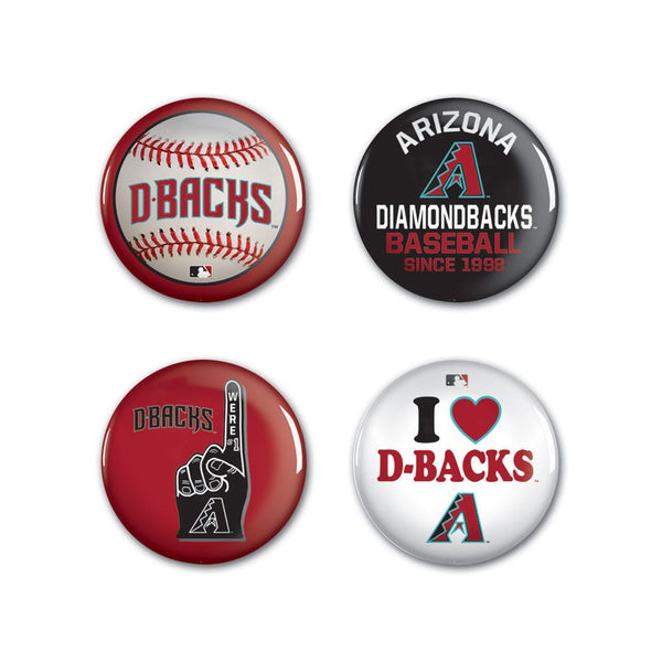 Arizona Diamondbacks Button 4 Pack 1 1/4" Rnd
