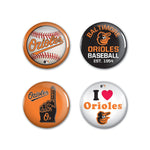 Baltimore Orioles Button 4 Pack 1 1/4" Rnd