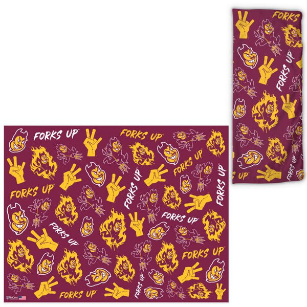 Wholesale-Arizona State Sun Devils Scatter Print Fan Wraps