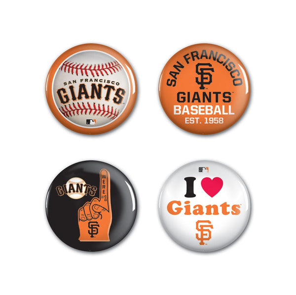 San Francisco Giants Button 4 Pack 1 1/4" Rnd