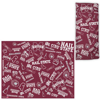 Wholesale-Mississippi State Bulldogs Scatter Print Fan Wraps