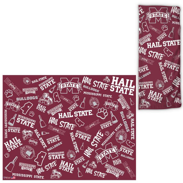 Wholesale-Mississippi State Bulldogs Scatter Print Fan Wraps