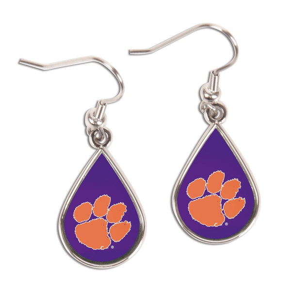 Clemson Tigers Earrings Jewelry Carded Tear Drop