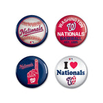 Washington Nationals Button 4 Pack 1 1/4" Rnd