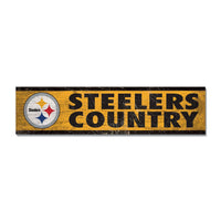 Pittsburgh Steelers Wooden Magnet 1.5" X 6"