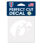 Iowa Hawkeyes Perfect Cut White Decal 4" x 4"