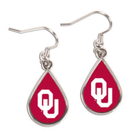 Wholesale-Oklahoma Sooners Earrings Jewelry Carded Tear Drop