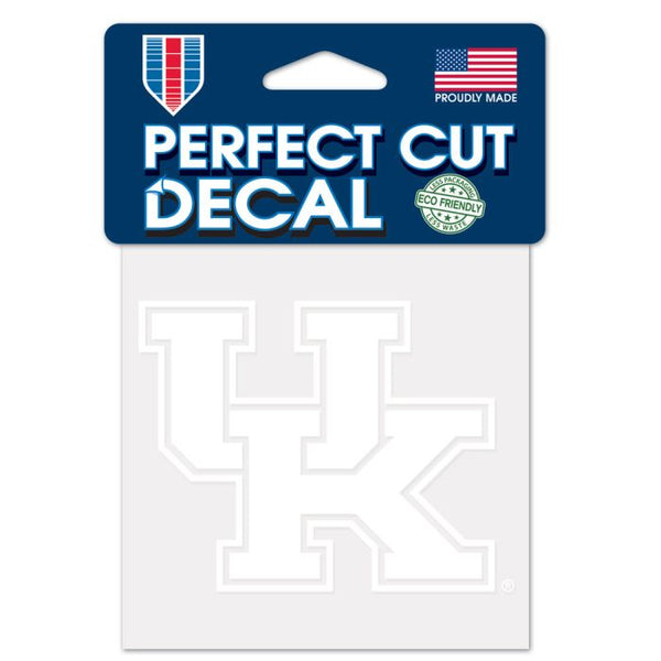 Wholesale-Kentucky Wildcats Perfect Cut White Decal 4" x 4"