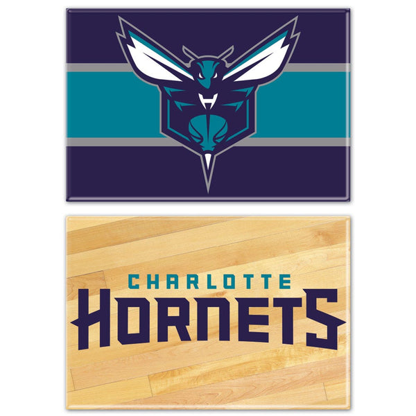 Charlotte Hornets Rectangle Magnet, 2pack 2" x 3"