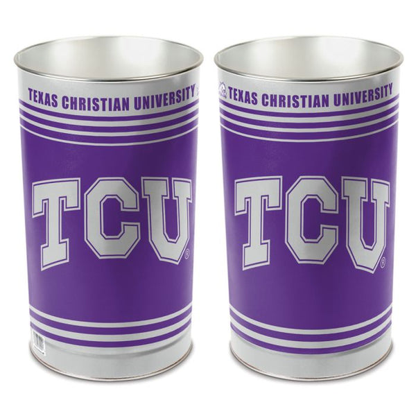 Wholesale-TCU Horned Frogs Wastebasket - tapered 15"H