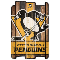 Pittsburgh Penguins Wood Fence Sign