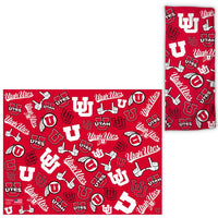 Wholesale-Utah Utes Scatter Print Fan Wraps