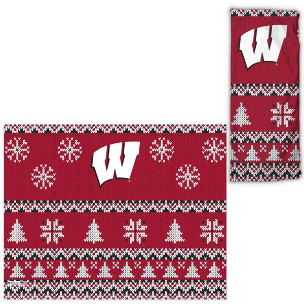 Wholesale-Wisconsin Badgers / Ugly Sweater Ugly Sweater Fan Wraps