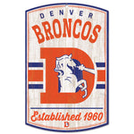 Denver Broncos / Classic Logo Retro D Wood Sign 11" x 17" 1/4" thick