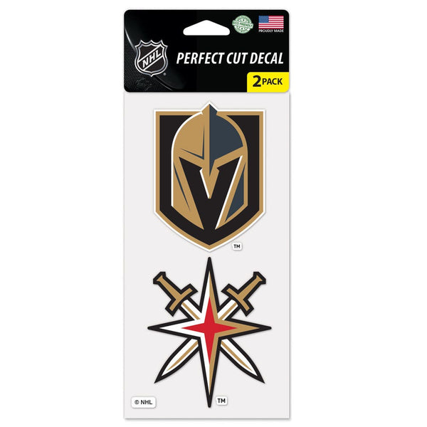 Vegas Golden Knights Perfect Cut Decal Set of two 4"x4"