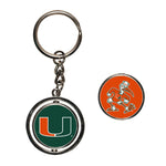 Miami Hurricanes Spinner Key Ring