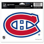 Montreal Canadiens Multi-Use Decal -Clear Bckrgd 5" x 6"