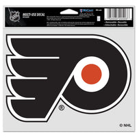 Philadelphia Flyers Multi-Use Decal -Clear Bckrgd 5" x 6"