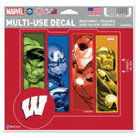 Wholesale-Wisconsin Badgers / Marvel (c) 2021 MARVEL Multi-Use Decal - cut to logo 5" x 6"