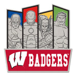 Wholesale-Wisconsin Badgers / Marvel (c) 2021 MARVEL Collector Pin Jewelry Card