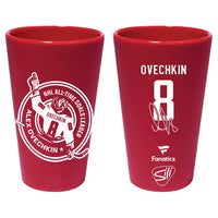 Washington Capitals 16 oz Silicone Pint Glass Alex Ovechkin
